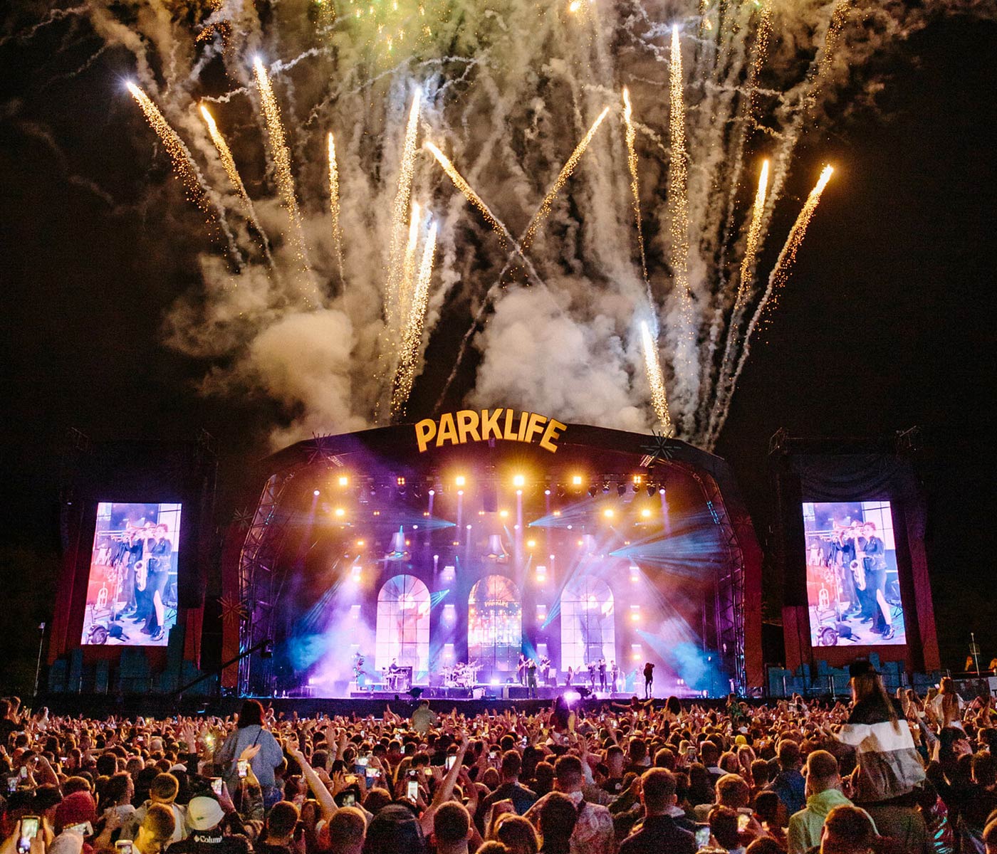 Parklife main stage with fireworks